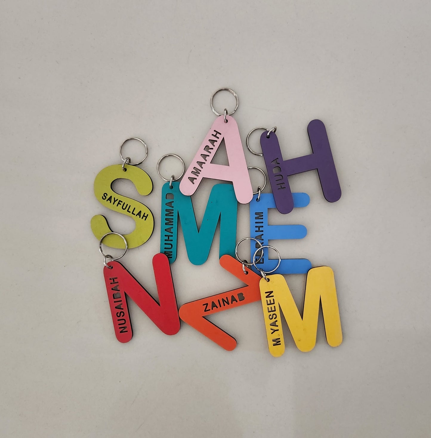 Alphabet Keyrings