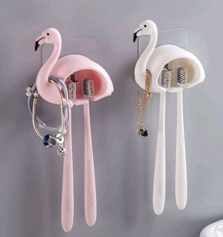 Flamingo tooth brush holder