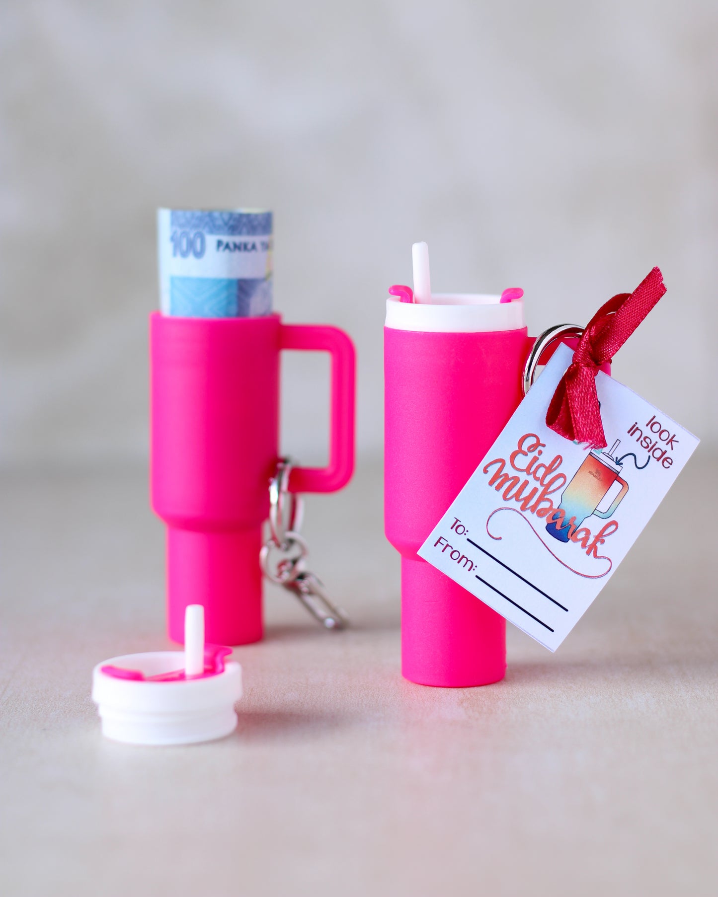Money Holder Cup Keyrings - pack of 4