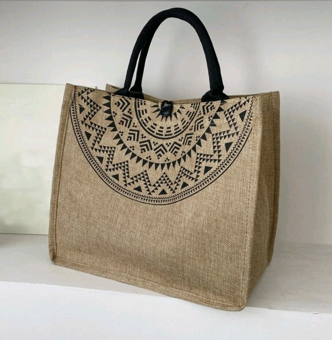 Large Jute Tote Bag