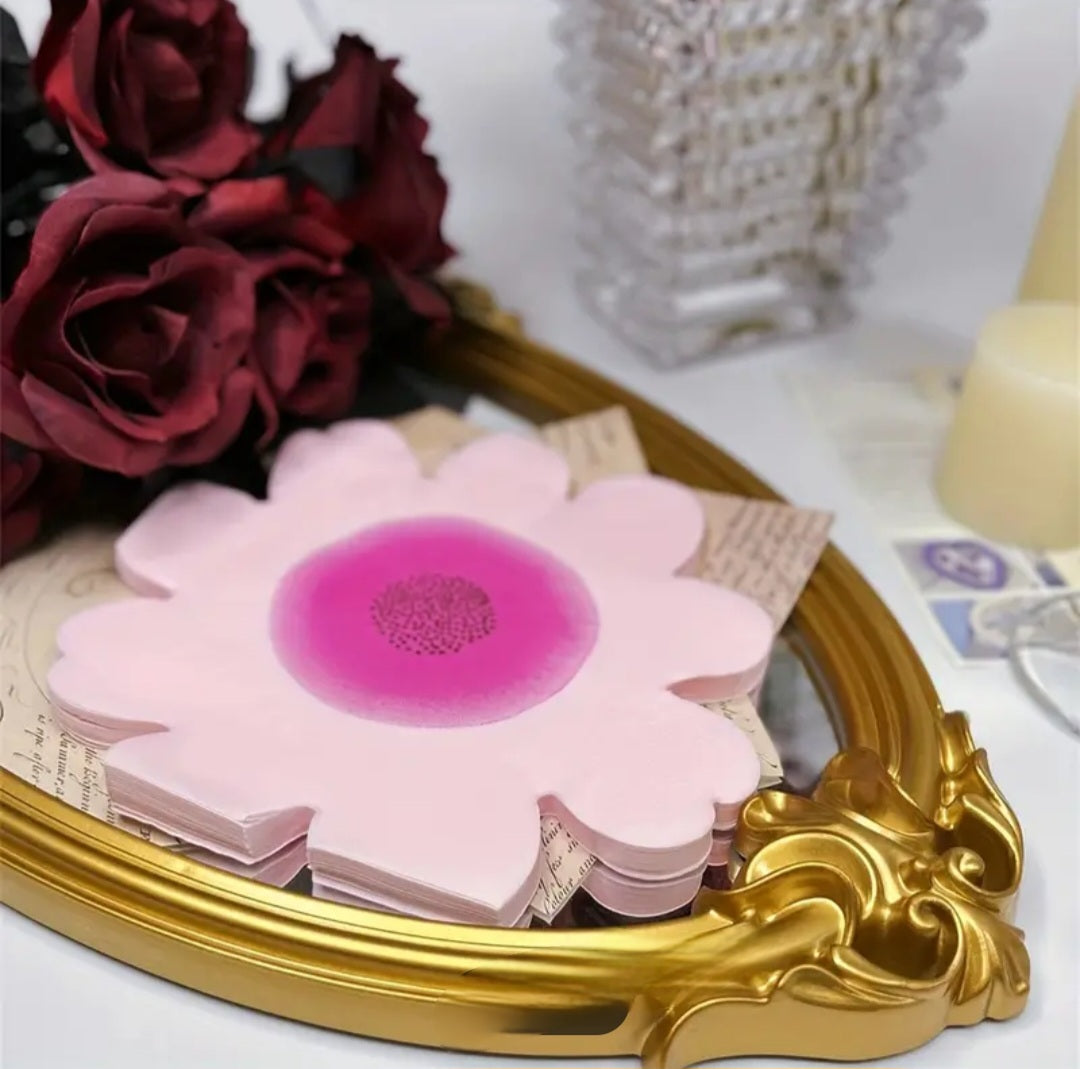 Pink Flower Shaped Serviette
