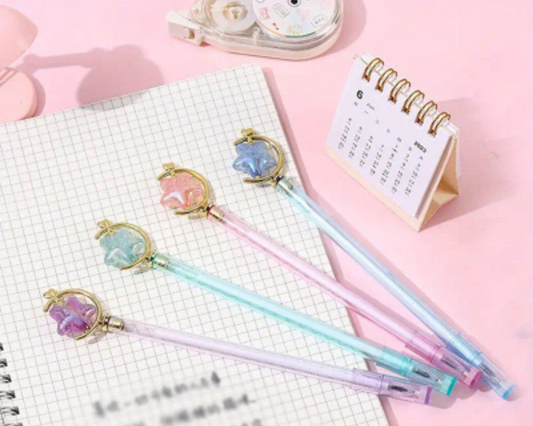 4 pcs moon/star pen set