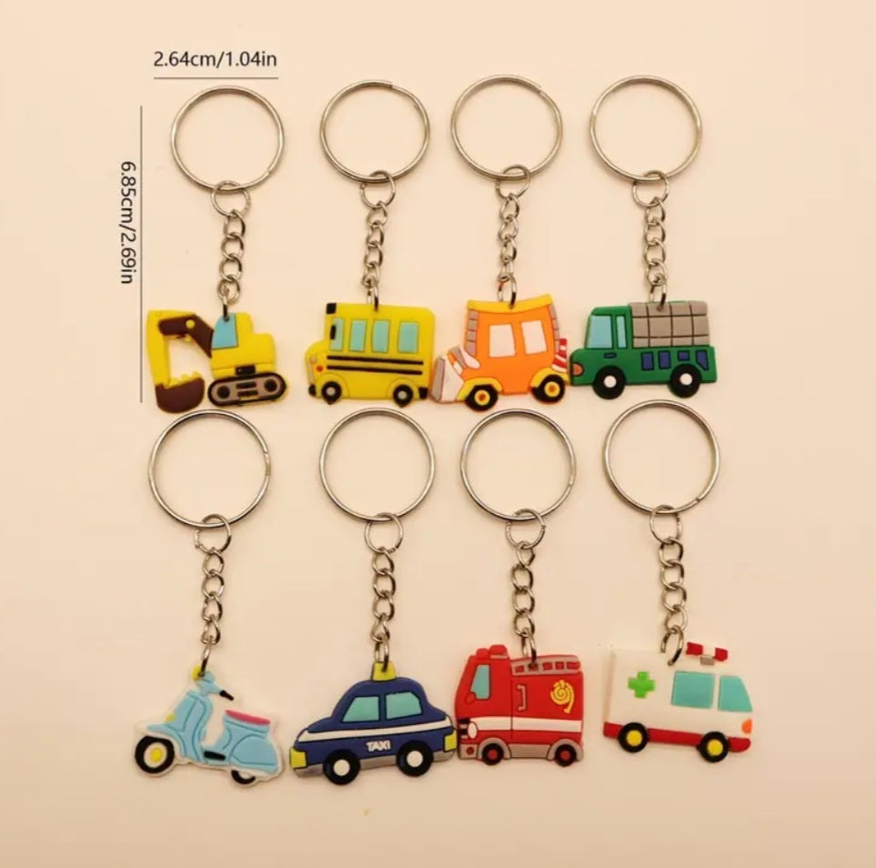Cars Keychain set of 8