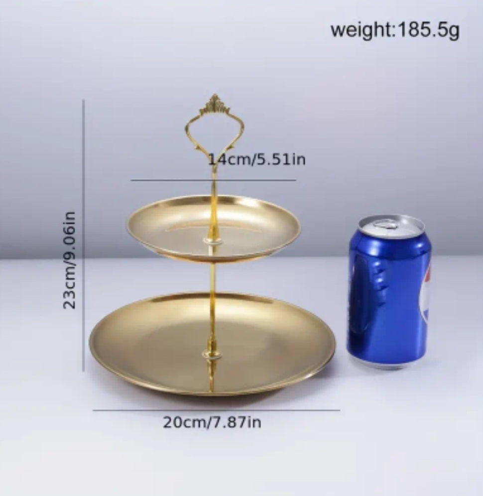 Gold 2 tiered mini stand