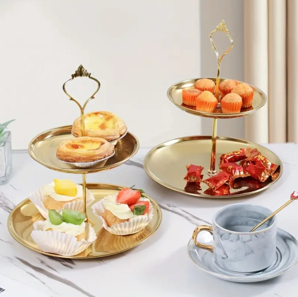 Gold 2 tiered mini stand