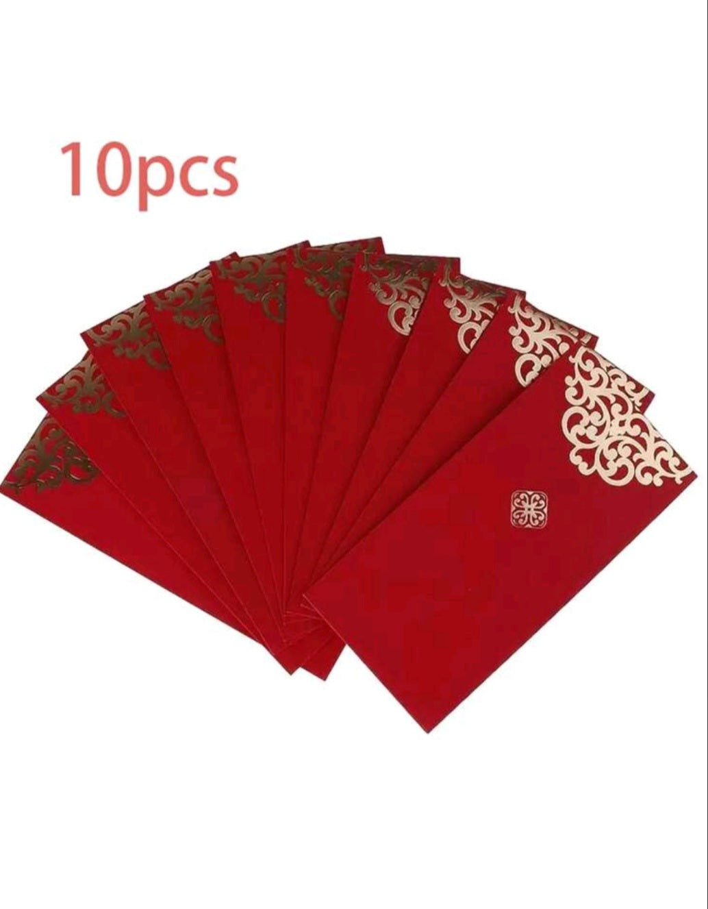 Red & Gold envelopes - pack of 10