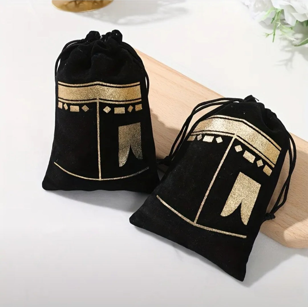 Black Kabah Drawstring Bags - 6 pack