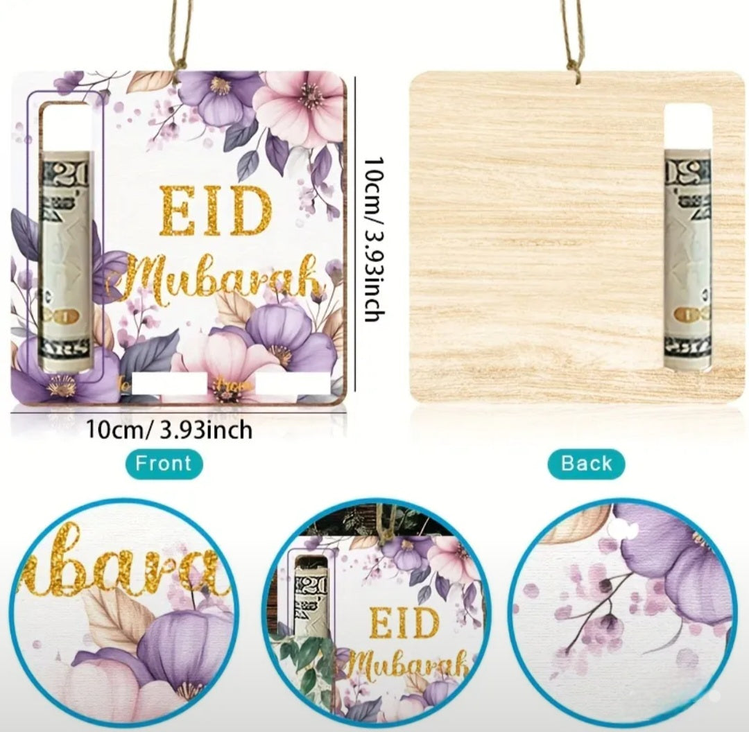 Eid Money Cards - wooden 6 pack
