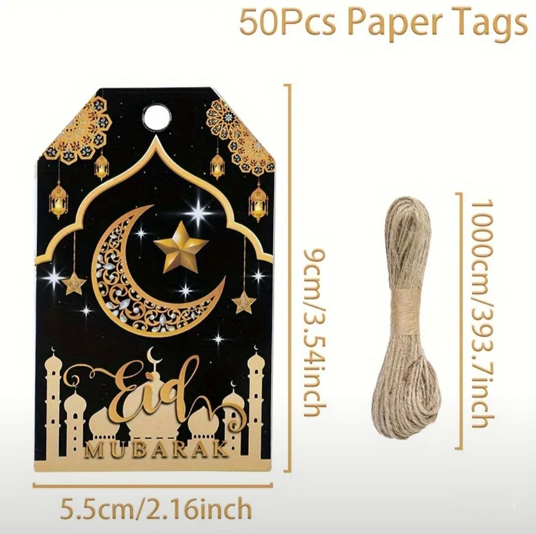 Eid Mubarak Tags - pack of 20