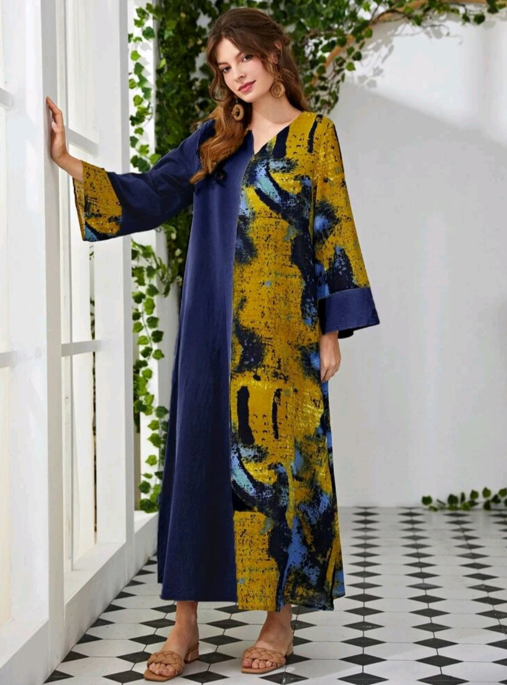 Blue & Mustard Tunic