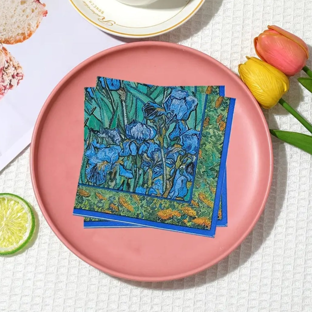 Cocktail Floral Serviettes
