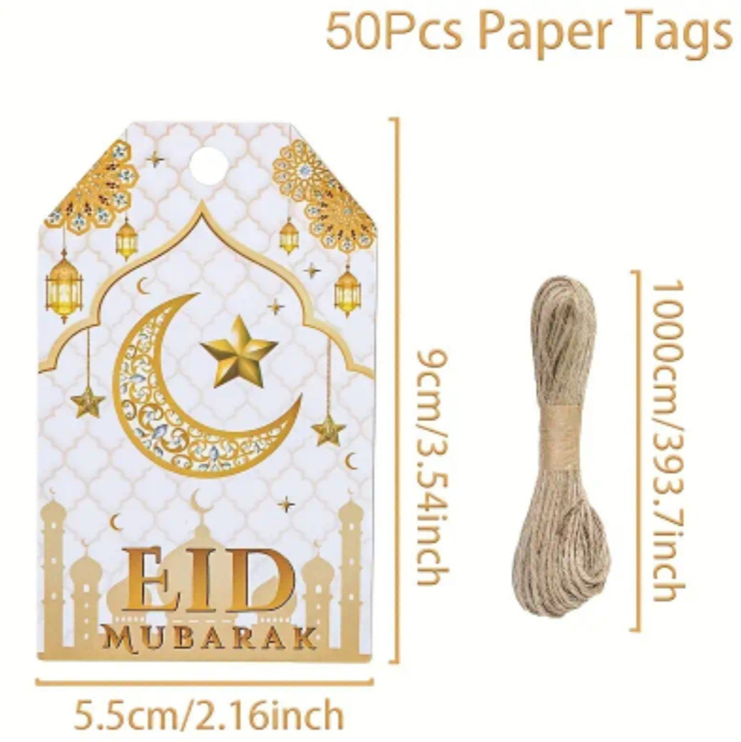 Eid Mubarak Tags - pack of 20