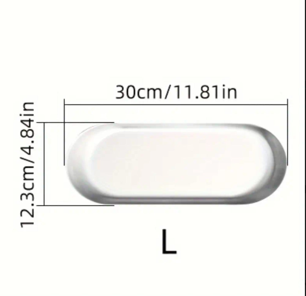 Silver Stainless steel tray