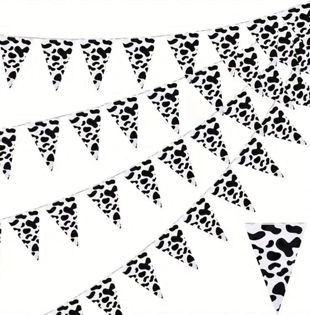 Cow print banner - 10 flags