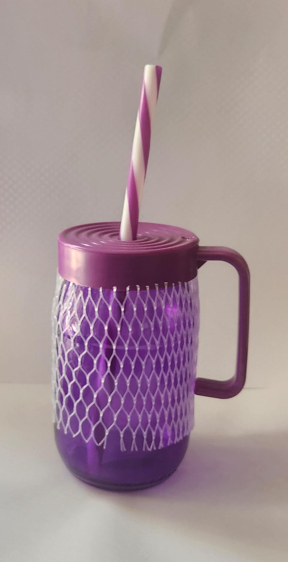 Glass Cup with straw