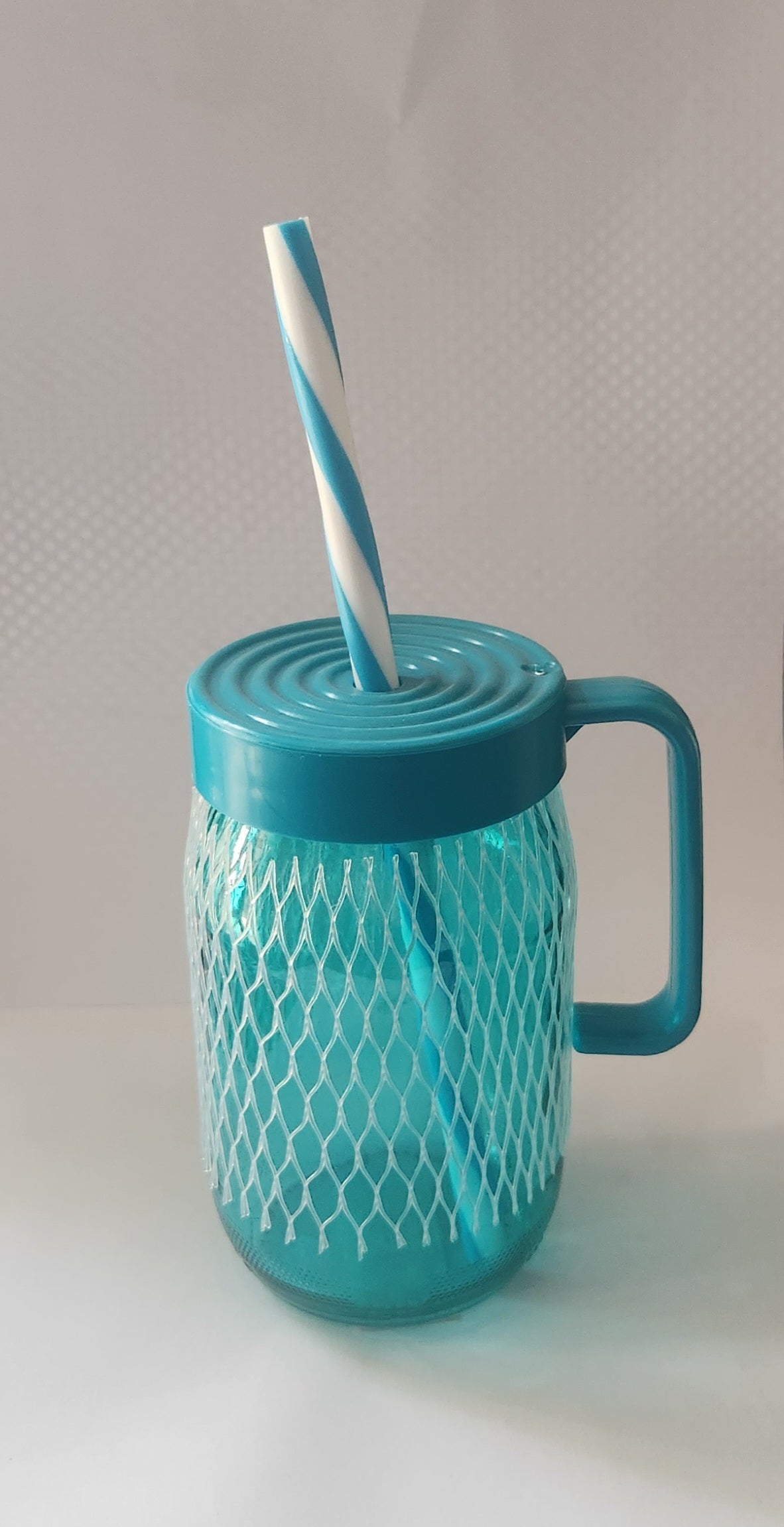 Glass Cup with straw