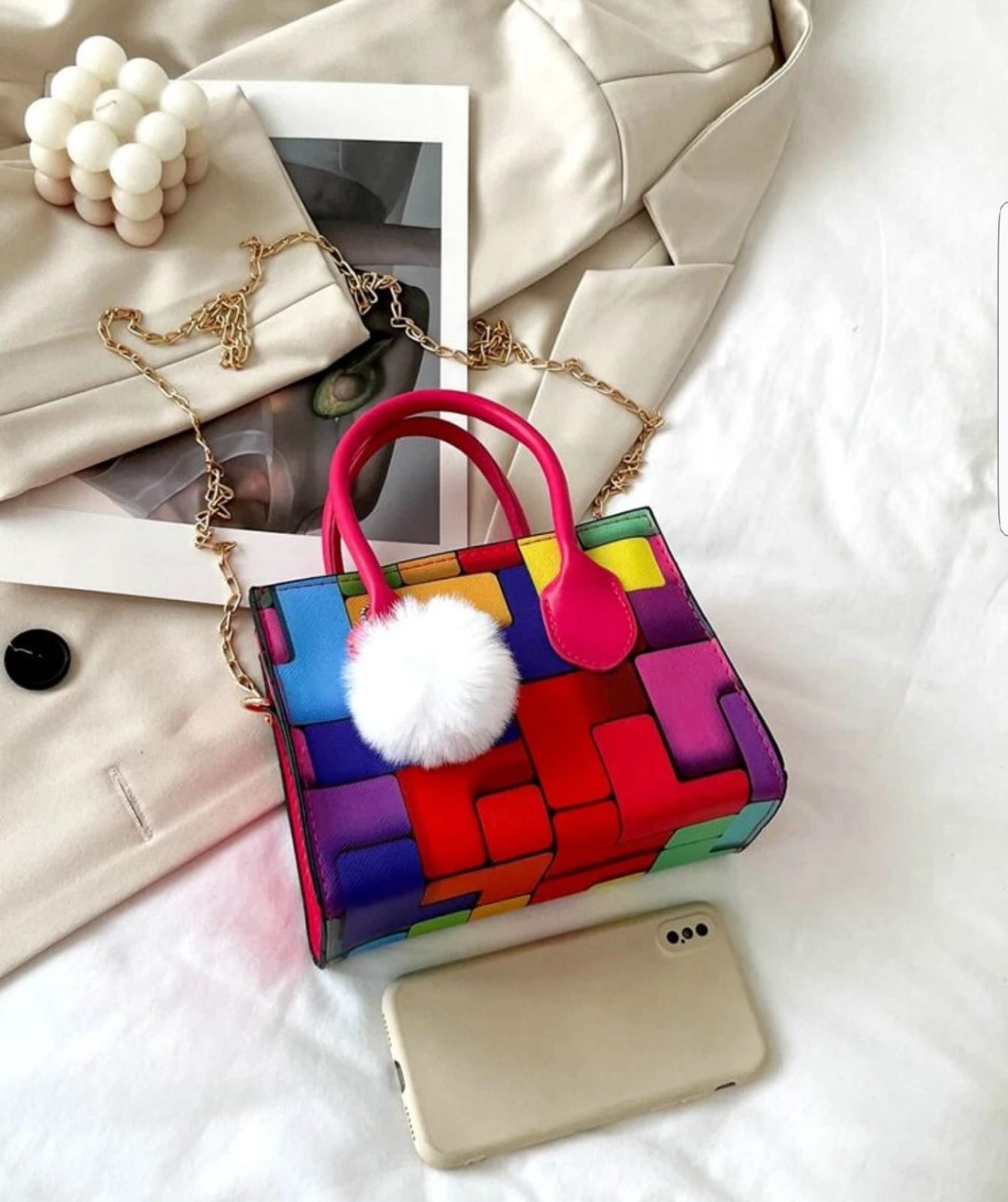 Multi color mini bag