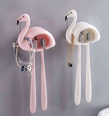 Flamingo tooth brush holder