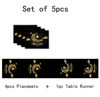 Ramadan Kareem Runner & 4 placemats