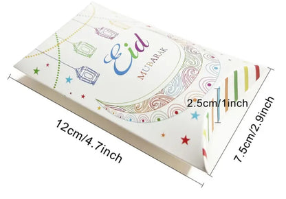 Eid Mubarak Pillow Boxes-pack of 10