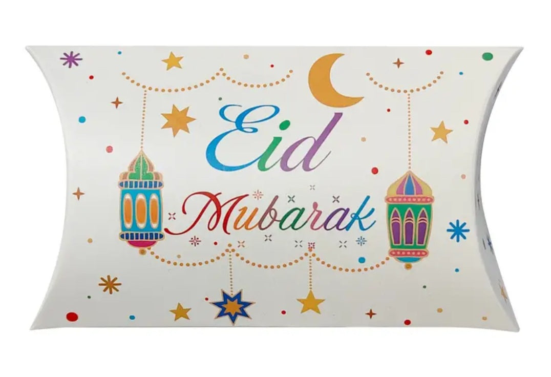 Eid Mubarak Pillow Boxes-pack of 10