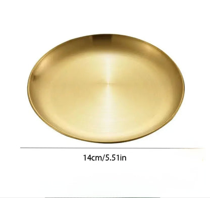 Gold Stainless Steel Mini Plate 14cm