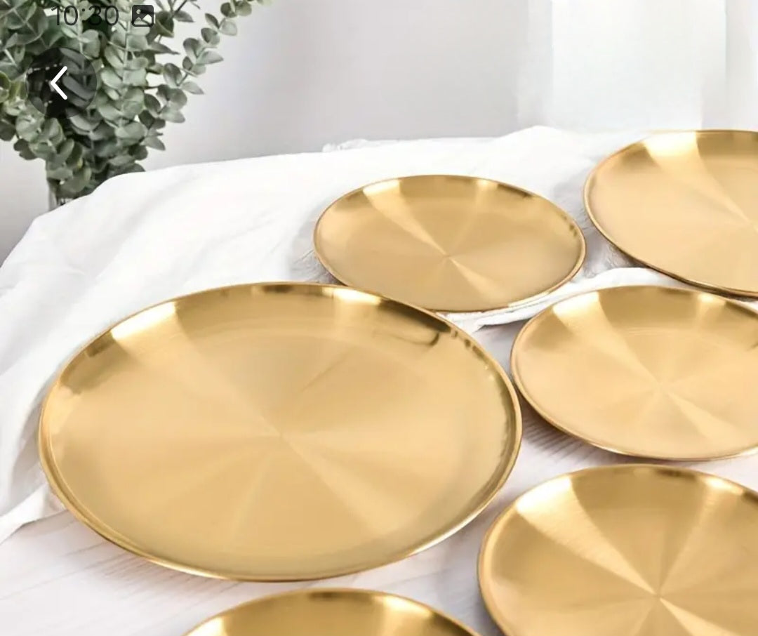 Gold Stainless Steel Mini Plate 14cm