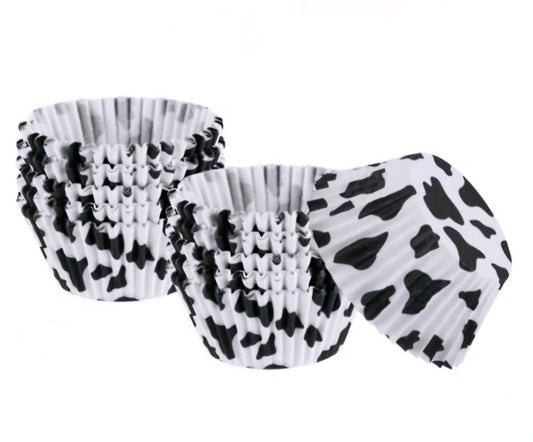 100 pcs cow print cupcake wrappers