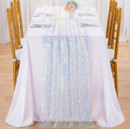 Blue Sequin Net Runner