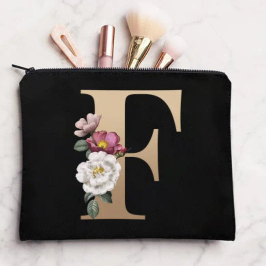 Cosmetic Bag Letter F