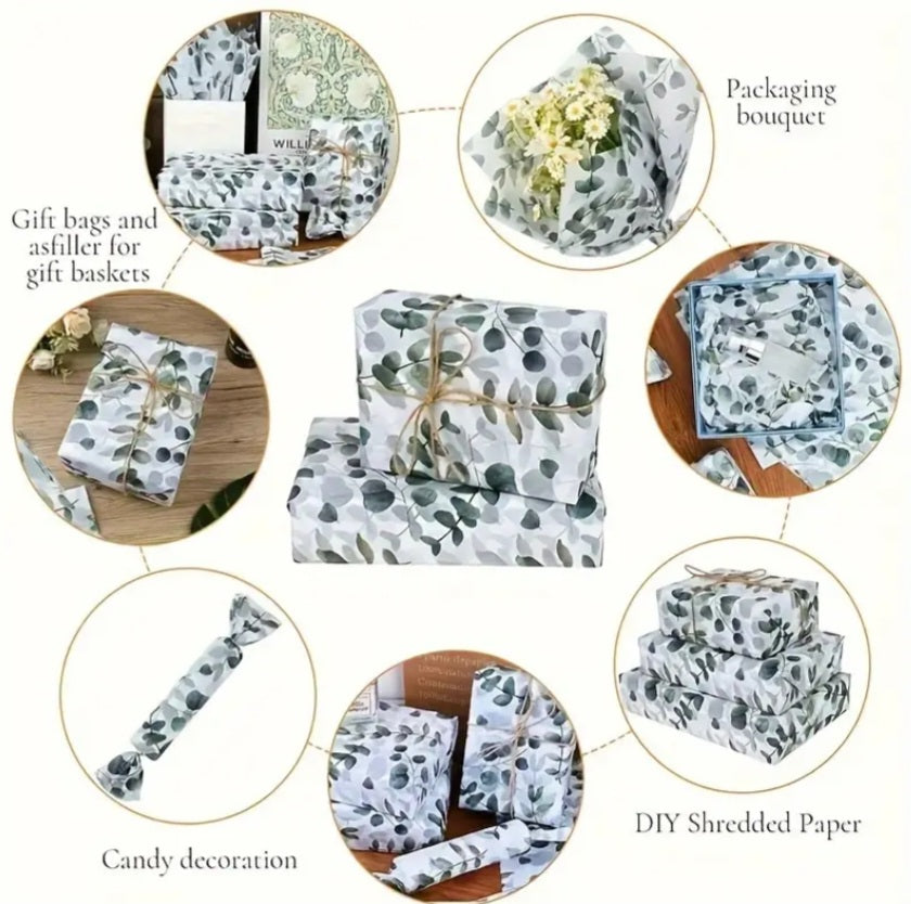 Eucalyptus Print Gift Wrap