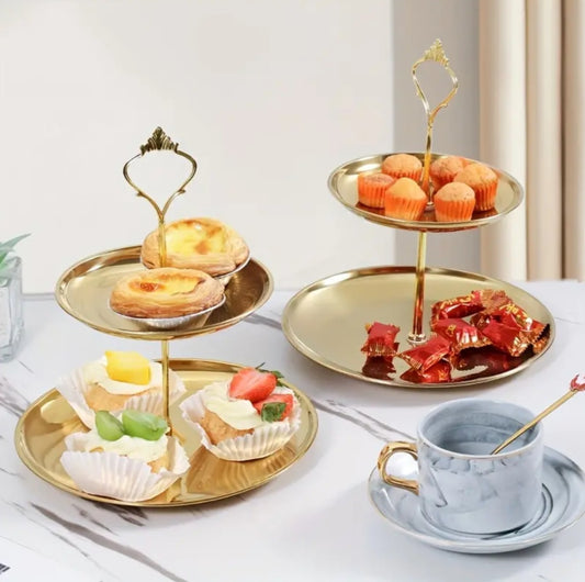 Gold 2 tiered mini stand