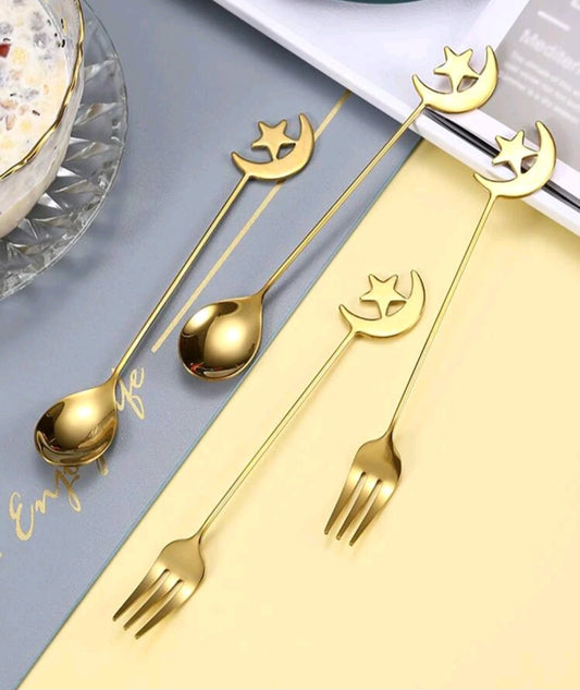 Moon & Star Spoon/Fork Set