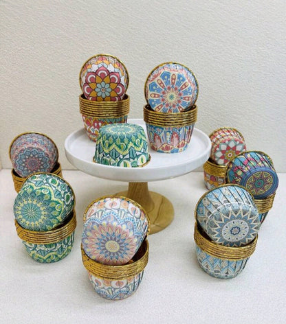 Bohemian Print Muffin Cups - 20 pcs