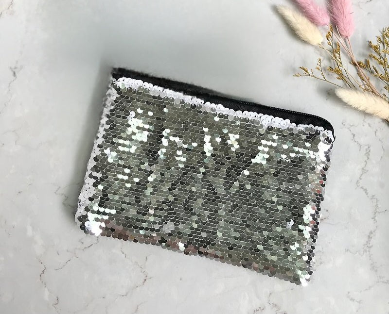 Reversible Sequin Make Up Bag