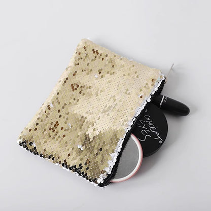 Reversible Sequin Make Up Bag