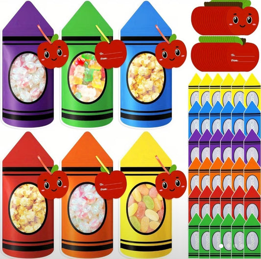 Pack of 36 crayon shaped bags