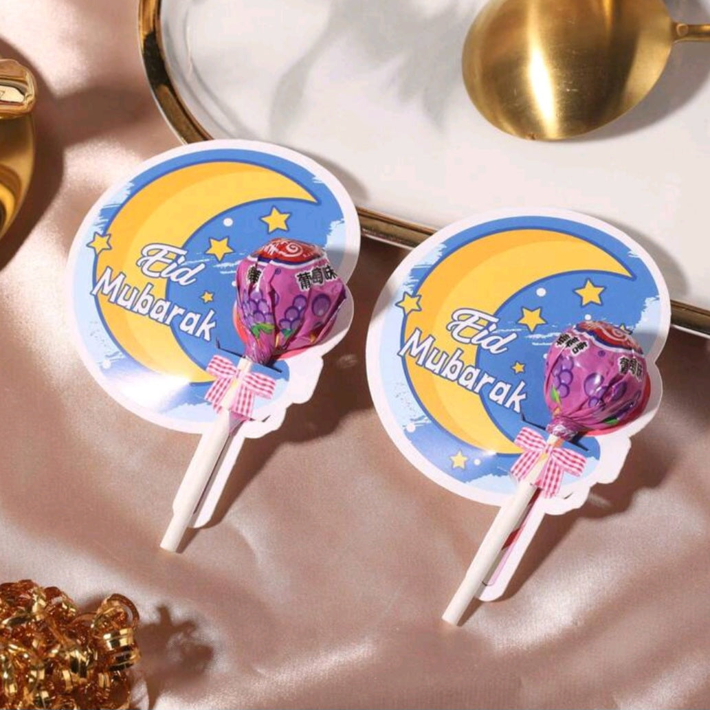 Eid Mubarak Lollipop Holders- pack of 10