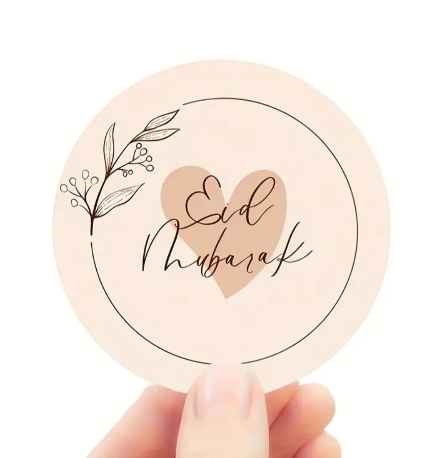 Eid Mubarak Stickers - pack of 72 (4cm diameter)