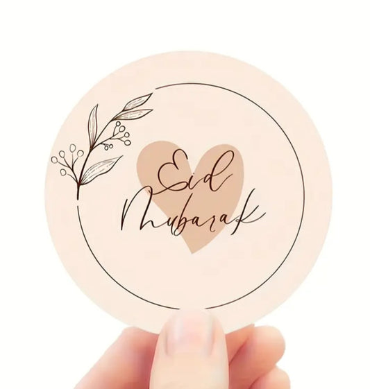 Eid Mubarak Stickers - pack of 72 (4cm diameter)