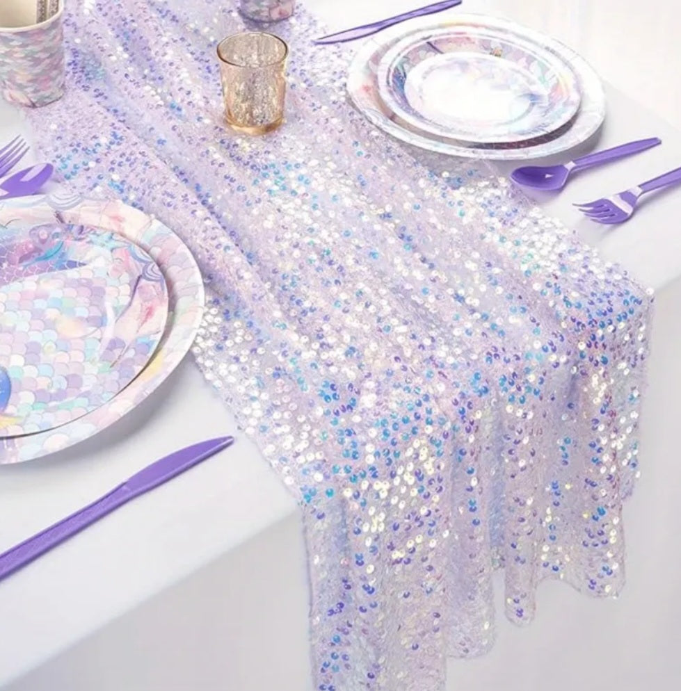 Iridescent Sequin Table Runners