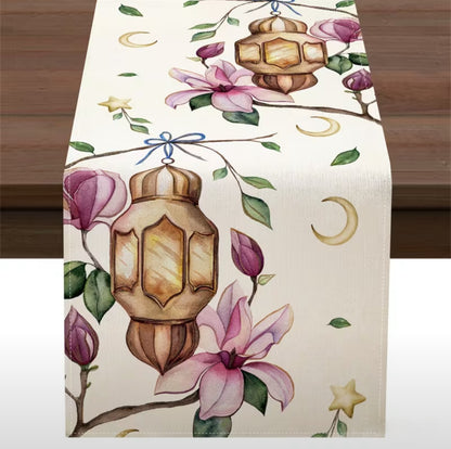 Floral lantern table runner