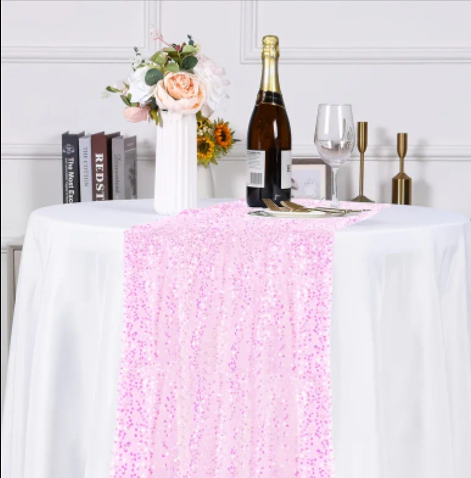 Iridescent Sequin Table Runners