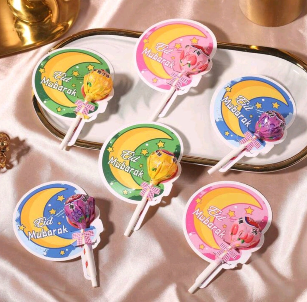 Eid Mubarak Lollipop Holders- pack of 10