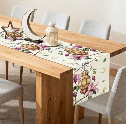 Floral lantern table runner