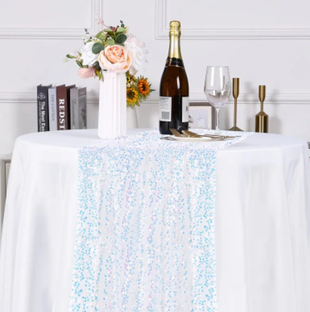 Iridescent Sequin Table Runners