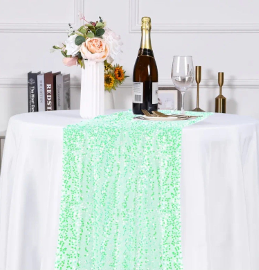 Iridescent Sequin Table Runners