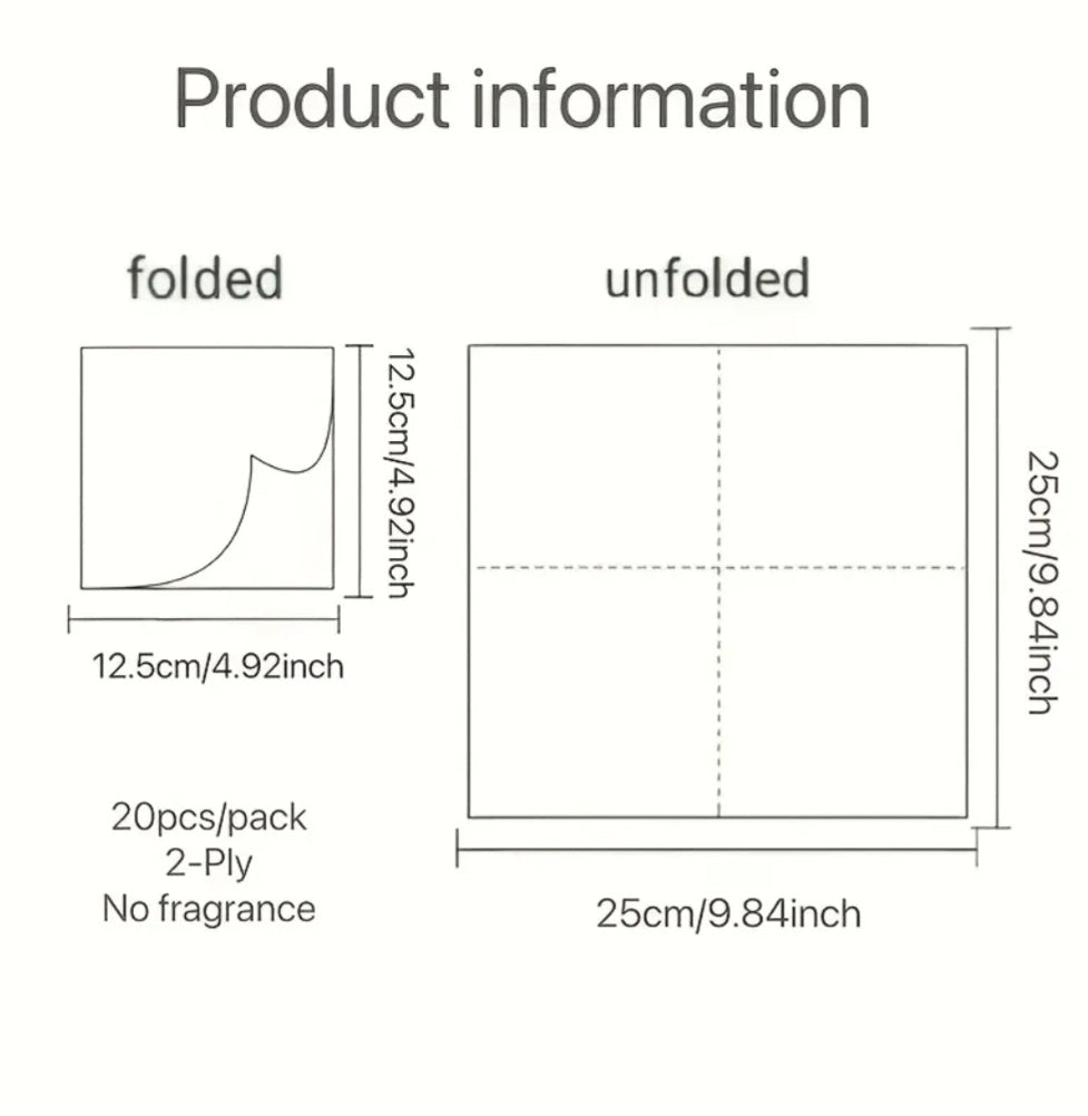 Houndstooth Serviettes - Cocktail size