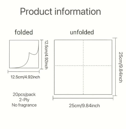 Houndstooth Serviettes - Cocktail size